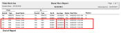 Room Move Report example with multiple entries denoting multiple nights from one move highlighted